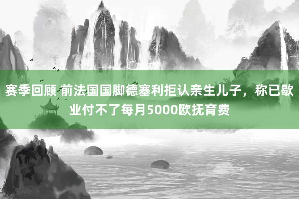 赛季回顾 前法国国脚德塞利拒认亲生儿子，称已歇业付不了每月5000欧抚育费