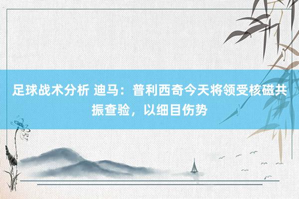 足球战术分析 迪马：普利西奇今天将领受核磁共振查验，以细目伤势