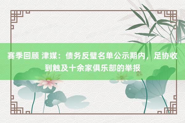 赛季回顾 津媒：债务反璧名单公示期内，足协收到触及十余家俱乐部的举报