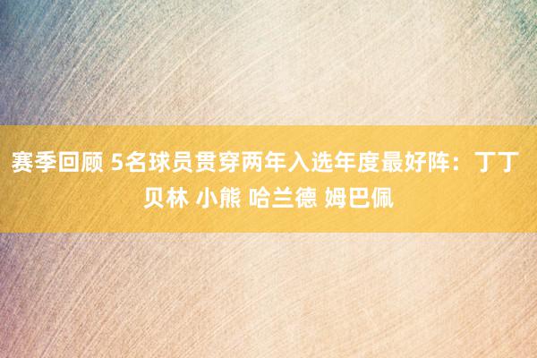 赛季回顾 5名球员贯穿两年入选年度最好阵：丁丁 贝林 小熊 哈兰德 姆巴佩